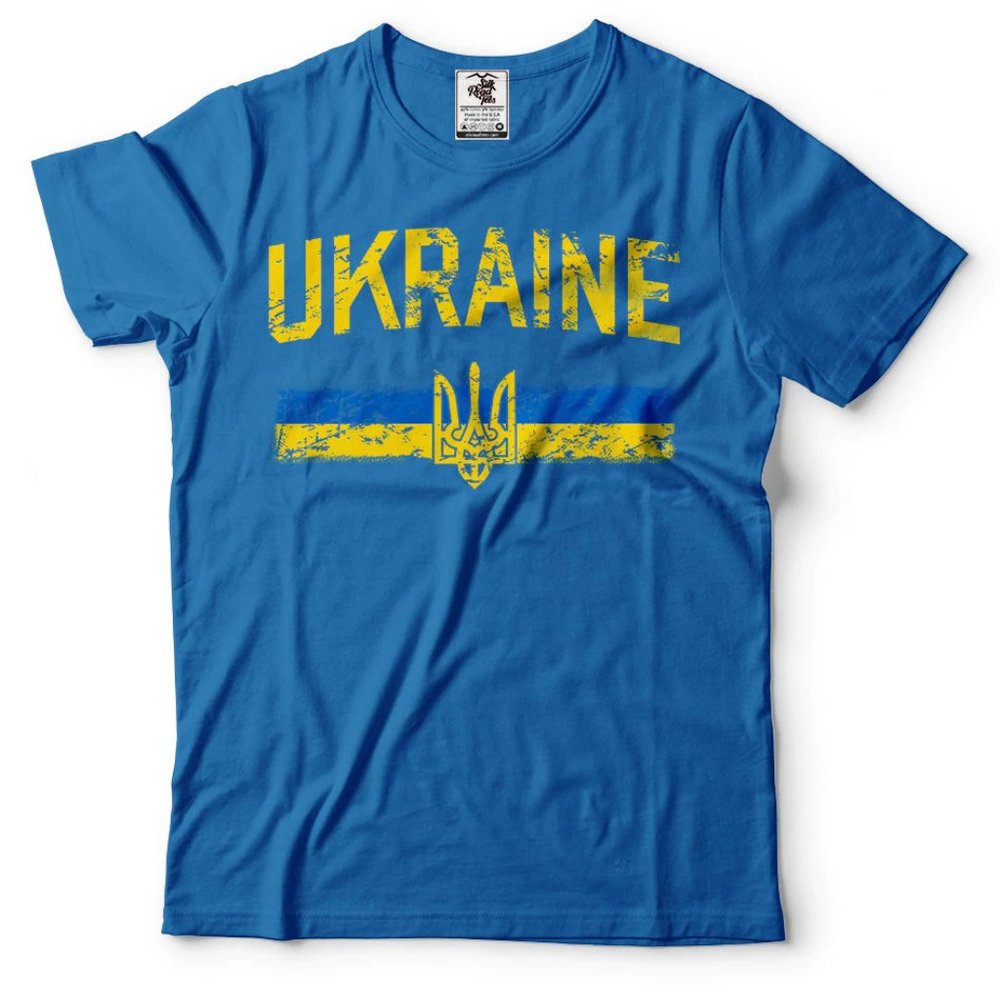 Ukraine Flag T-Shirt Proud Ukrainian Patriotic 24 August Independence Day Shirt
